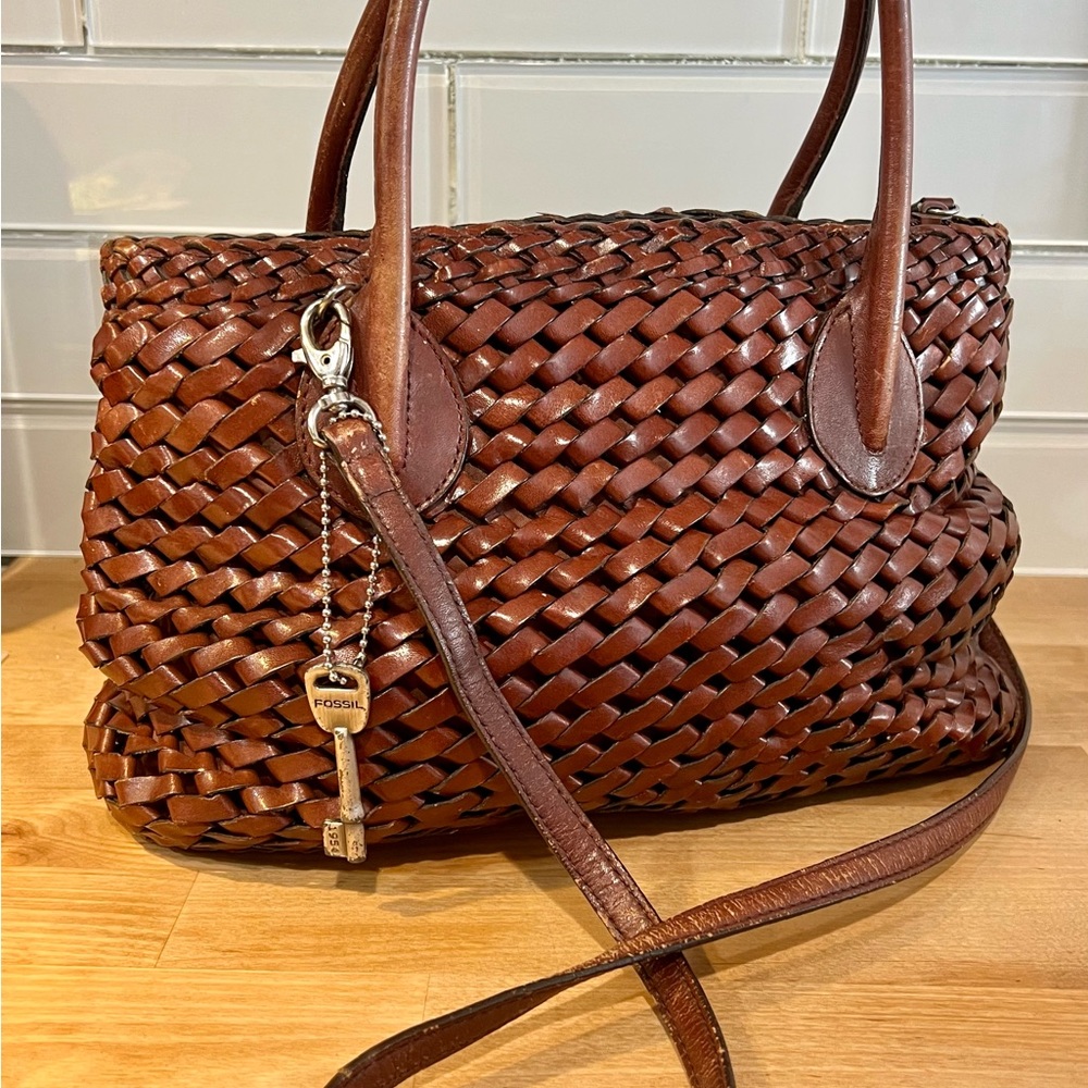 Vintage Woven Fossil Purse